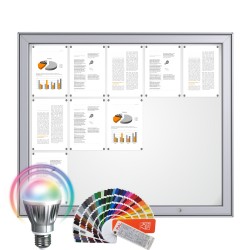 LED-RAL MAXI Notice Board – Magnetic 15 x DIN A4