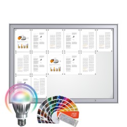 LED-RAL MAXI Notice Board – Magnetic 18 x DIN A4