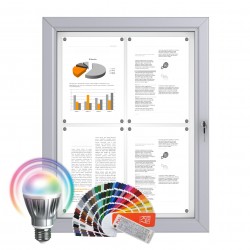LED-RAL Notice Board – Magnetic 4 x DIN A4